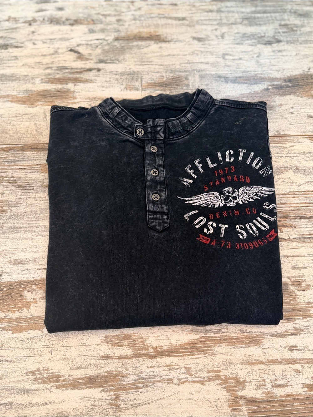Affliction Men's Black Lost Souls Graphic T-Shirt Large - Picture 8 of 13